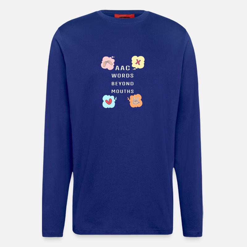 AAC Kommunikation SLP Gebärdensprache - Langarmshirt - made by SPREAD  - Iconic Blue
