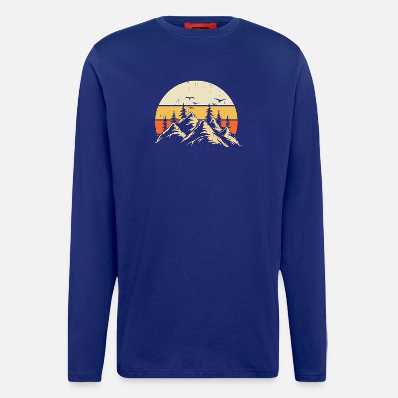 Wandern Wanderer Bergsteiger Geschenk - Langarmshirt - made by SPREAD - Iconic Blue