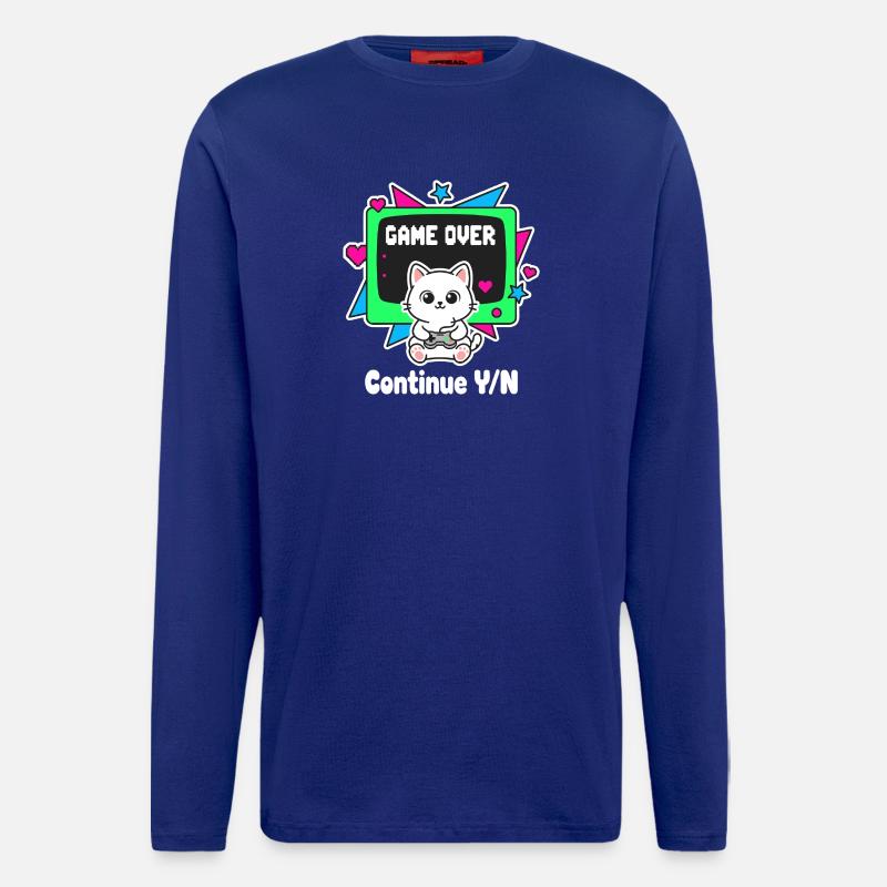 Retro Cats Controller Game Over - Longsleeve - made by SPREAD - Iconic Blue