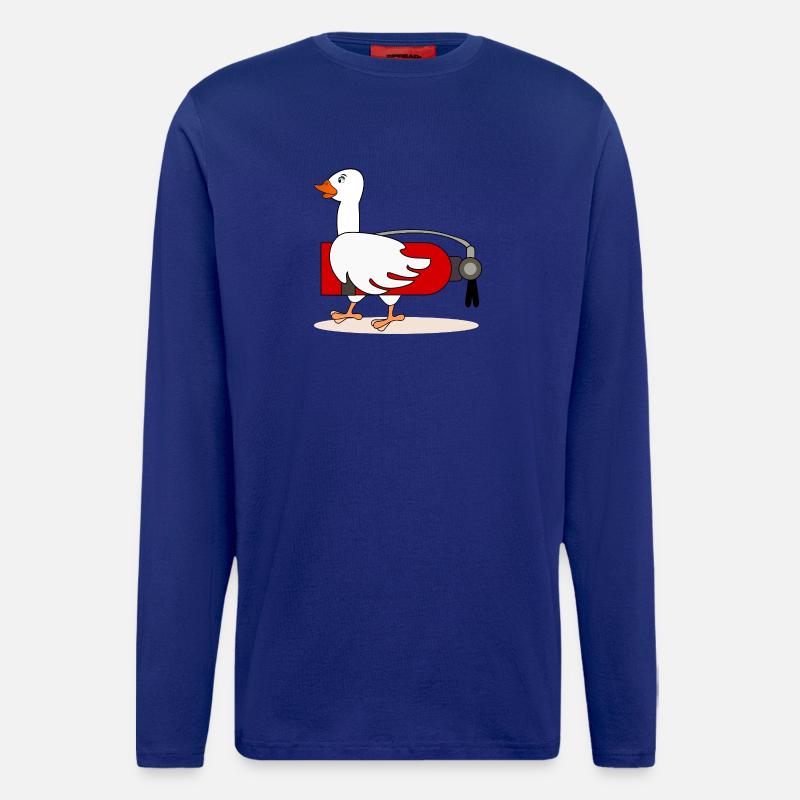 Fire extinguisher goose fire brigade - Longsleeve - made by SPREAD  - Iconic Blue