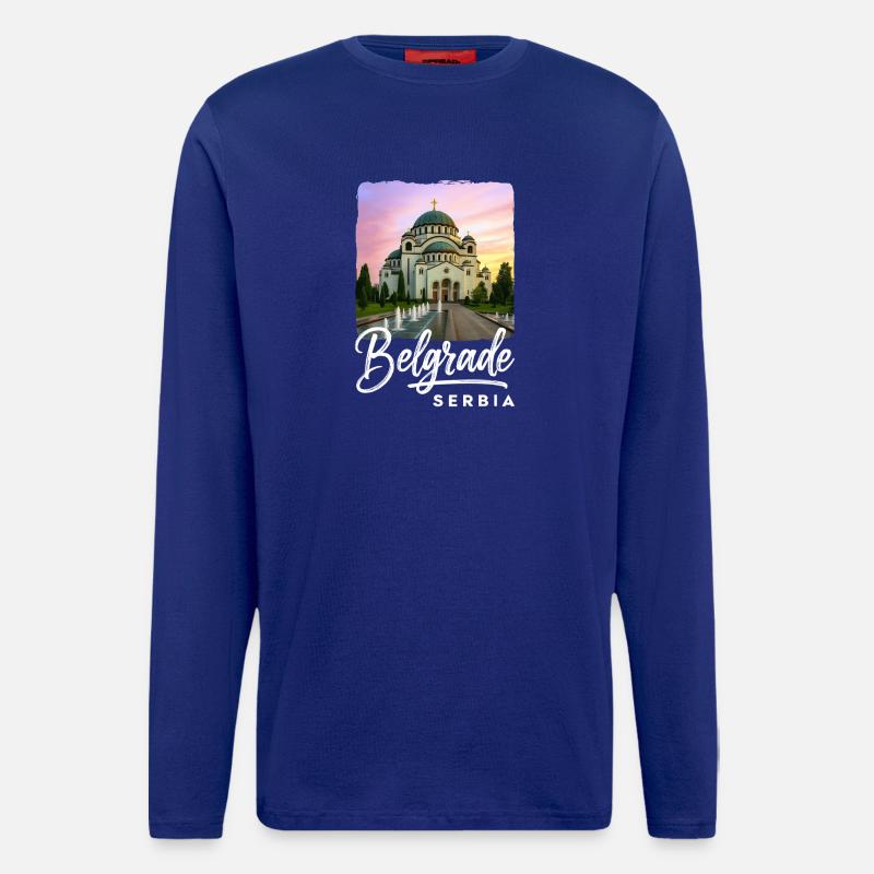 Belgrad Serbien - Langarmshirt - made by SPREAD  - Iconic Blue
