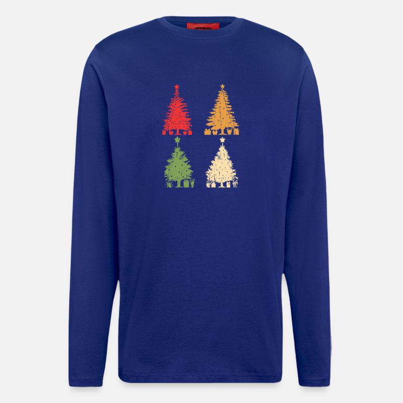 Weihnachtsmann Weihnachtsbaum Weihnachten - Langarmshirt - made by SPREAD - Iconic Blue