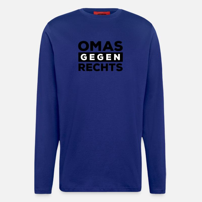 Omas gegen Rechts - Langarmshirt - made by SPREAD  - Iconic Blue