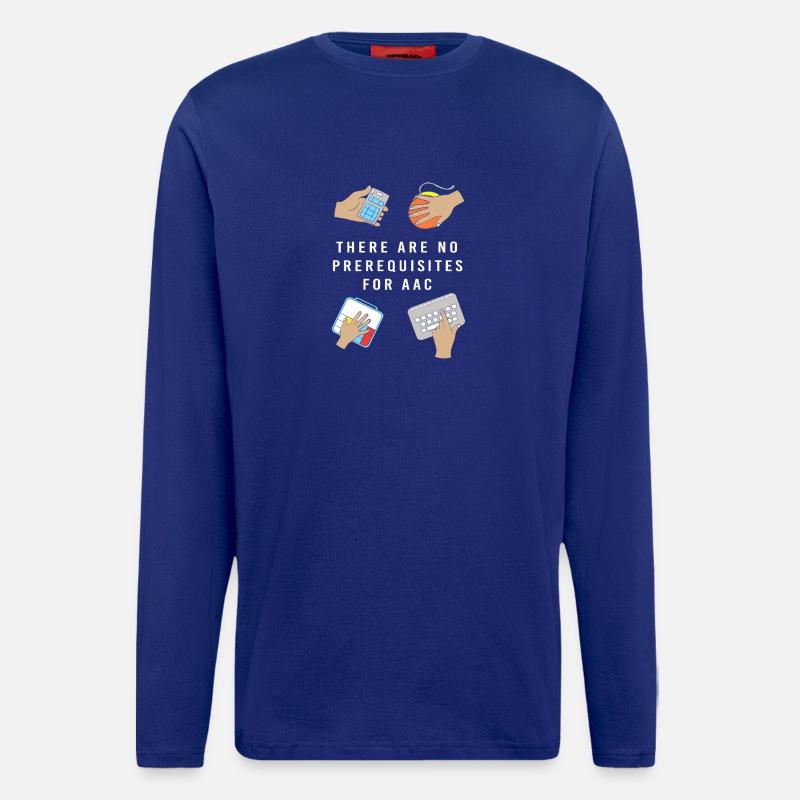 AAC Communication Sign Language SLP - Longsleeve - made by SPREAD  - Iconic Blue