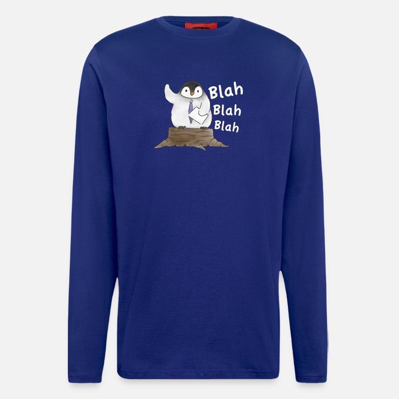Pinguin-Rede Penguin Speech  - Langarmshirt - made by SPREAD  - Iconic Blue