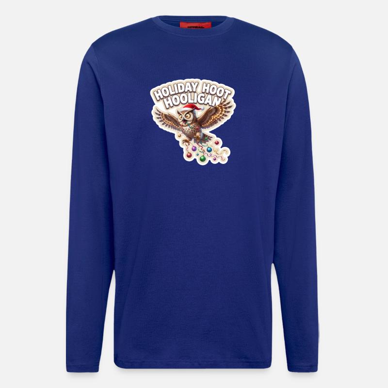 WeihnachtlicheEulenfeier - Langarmshirt - made by SPREAD - Iconic Blue