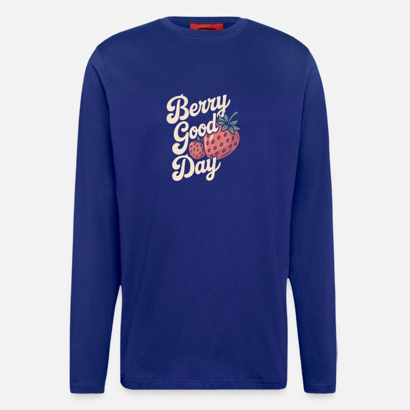 Berry Good Day - Erdbeere - Langarmshirt - made by SPREAD - Iconic Blue