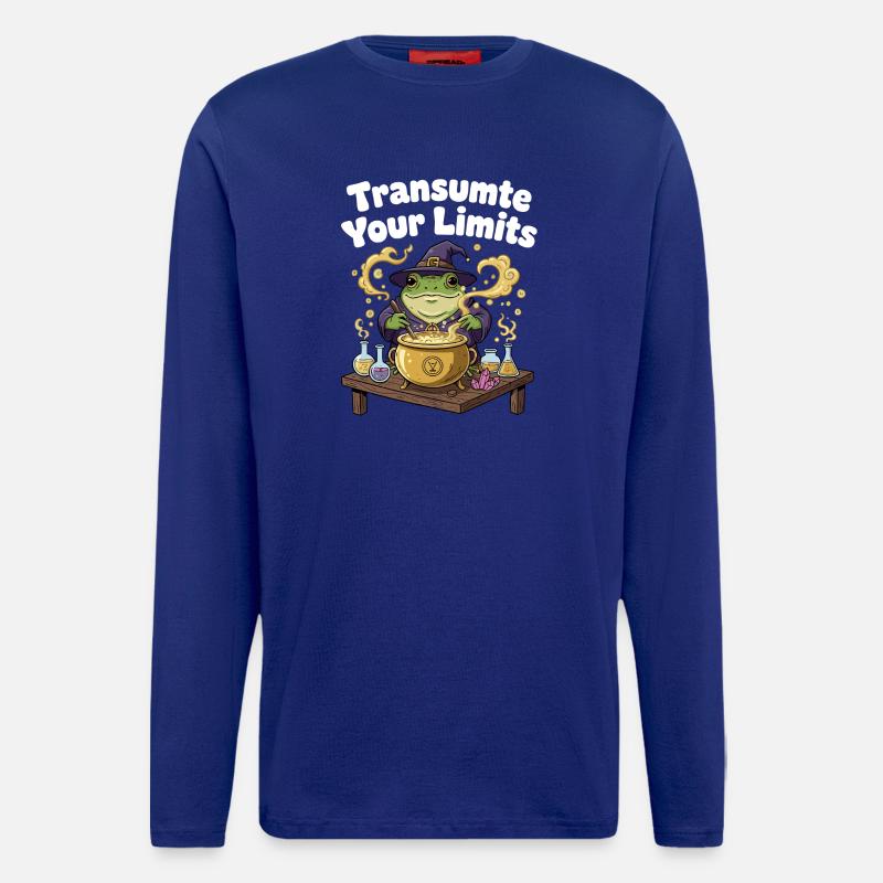 Transmute Borders – Frog Spell - Longsleeve - made by SPREAD  - Iconic Blue
