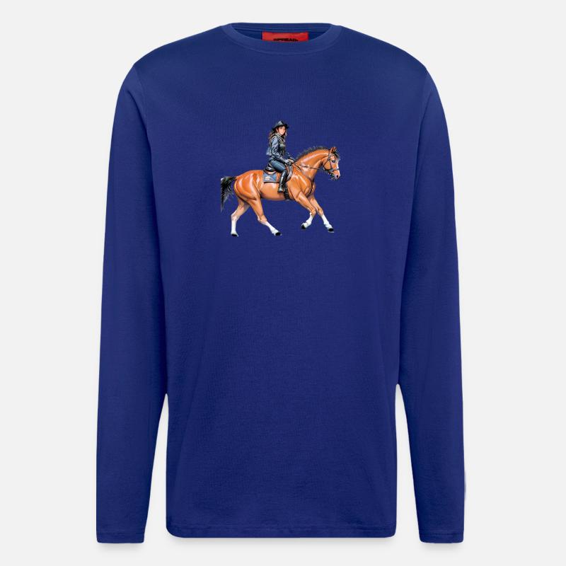 Pferde - Langarmshirt - made by SPREAD - Iconic Blue