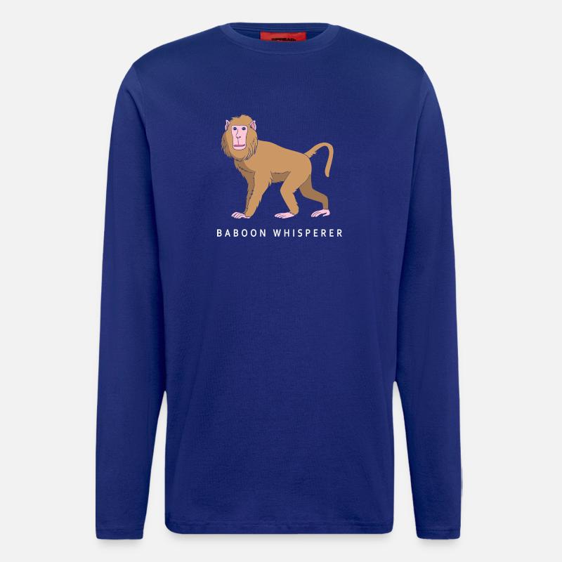 Baboon Baboon Primate Monkey Monkey - Longsleeve - made by SPREAD  - Iconic Blue