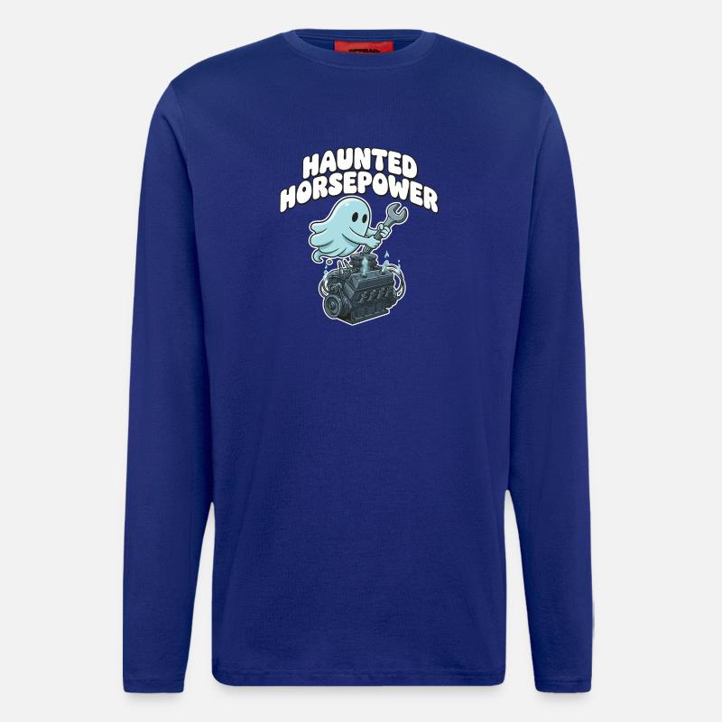 Ghost Engine Haunting Engine Cartoon - Longsleeve - made by SPREAD - Iconic Blue