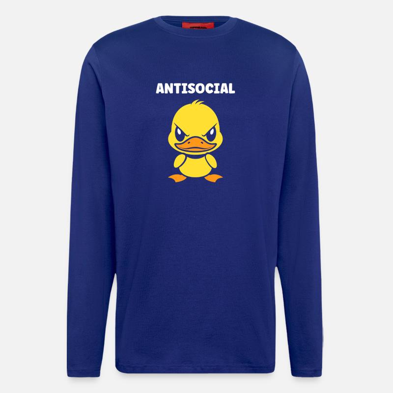 Grumpy Antisocial Duck - Longsleeve - made by SPREAD  - Iconic Blue