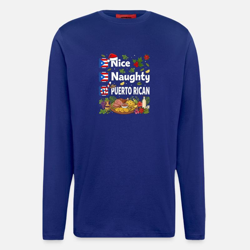 Nice Naughty Puerto Rican Feast - Langarmshirt - made by SPREAD  - Iconic Blue