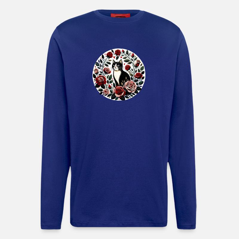 Rosengarten-Katzenkreis - Langarmshirt - made by SPREAD  - Iconic Blue