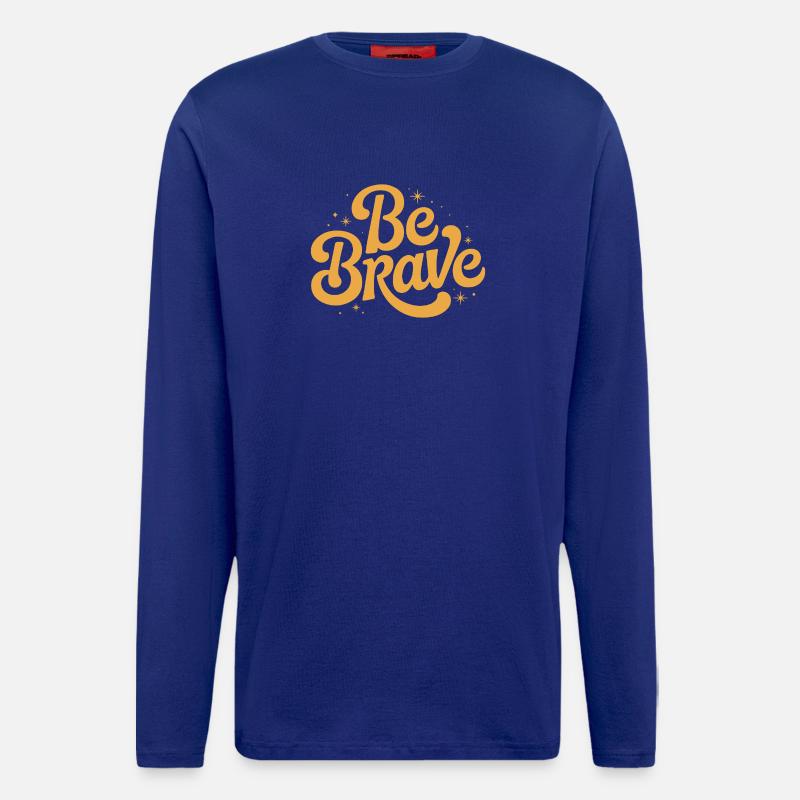 Be Brave Script Emblem - Langarmshirt - made by SPREAD  - Iconic Blue
