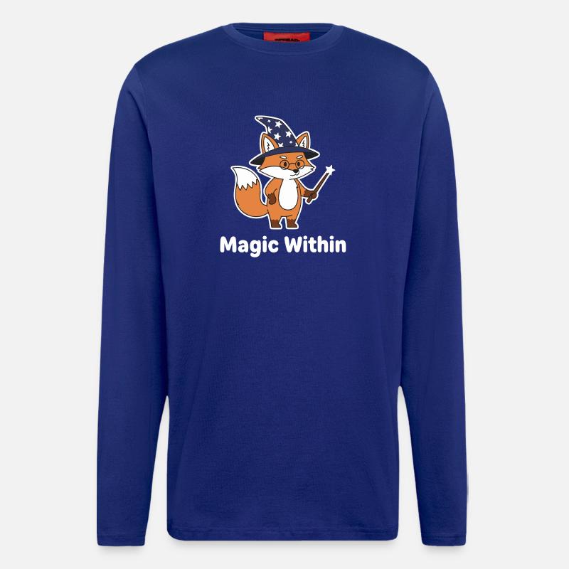 Fuchszauberer Sternenstab Motiv - Langarmshirt - made by SPREAD  - Iconic Blue