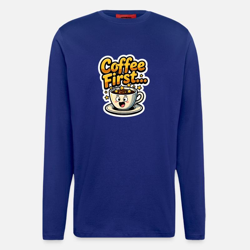 Coffee First - Langarmshirt - made by SPREAD  - Iconic Blue