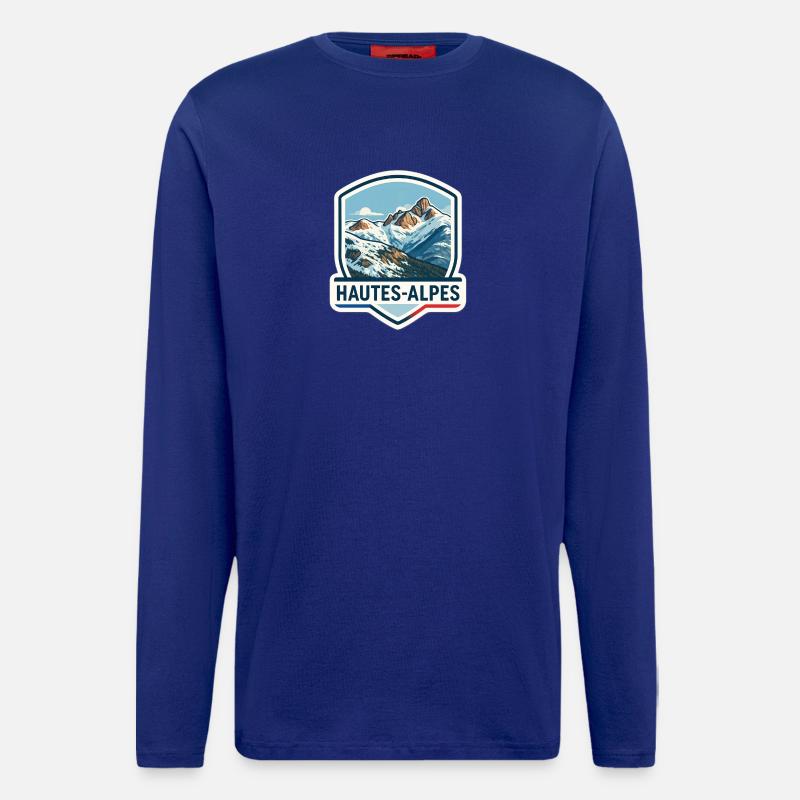 Blauer Alpen-Schild - Langarmshirt - made by SPREAD  - Iconic Blue