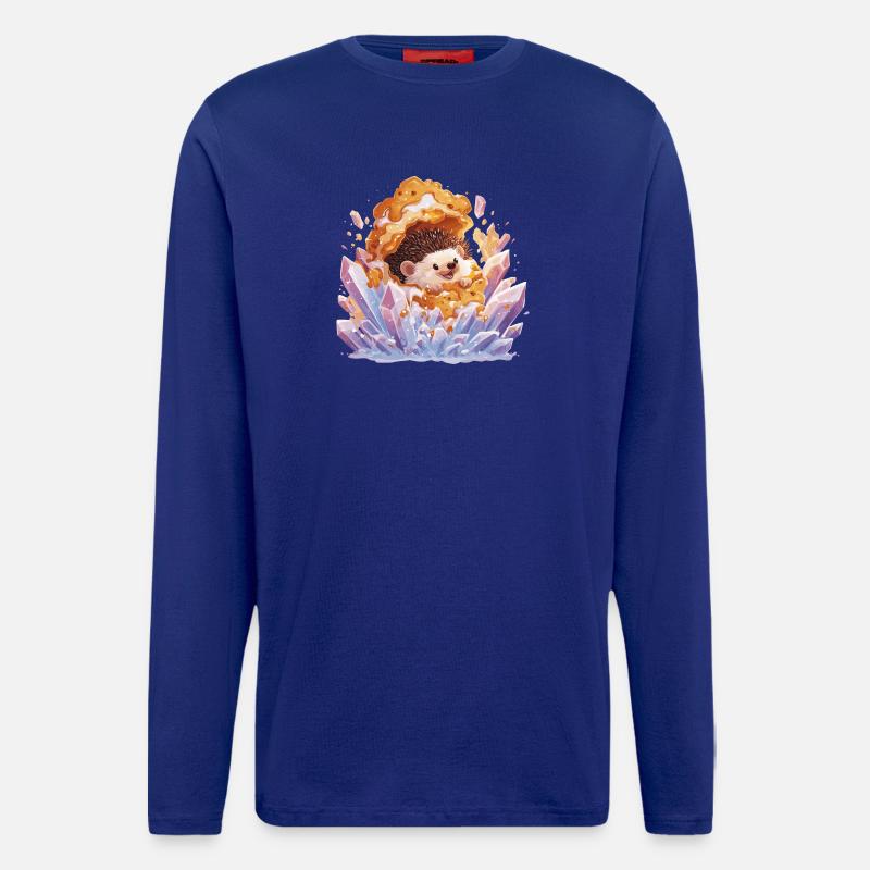 Igel im Honigkristall - Langarmshirt - made by SPREAD  - Iconic Blue