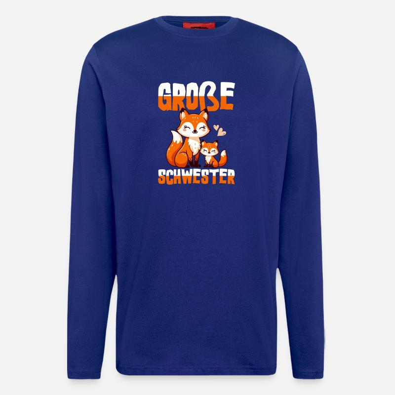 Big Sister Fox Lover Sibling - Longsleeve - made by SPREAD - Iconic Blue
