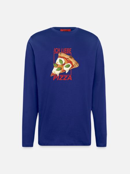 I love pizza - Longsleeve - made by SPREAD - Iconic Blue