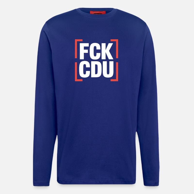 FCK CDU - Anti CDU/CSU Logo - Longsleeve - made by SPREAD  - Iconic Blue