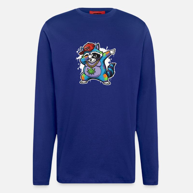 Dabbing Waschbär Graffiti Style Hip-Hop - Langarmshirt - made by SPREAD  - Iconic Blue