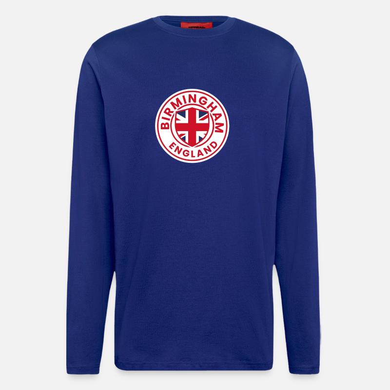 Birmingham England Shield Badge - Longsleeve - made by SPREAD  - Iconic Blue