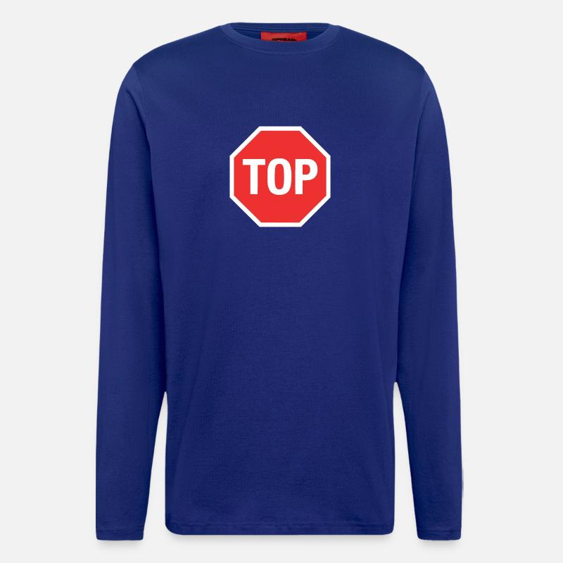 Nach oben! (Stopp) - Langarmshirt - made by SPREAD  - Iconic Blue