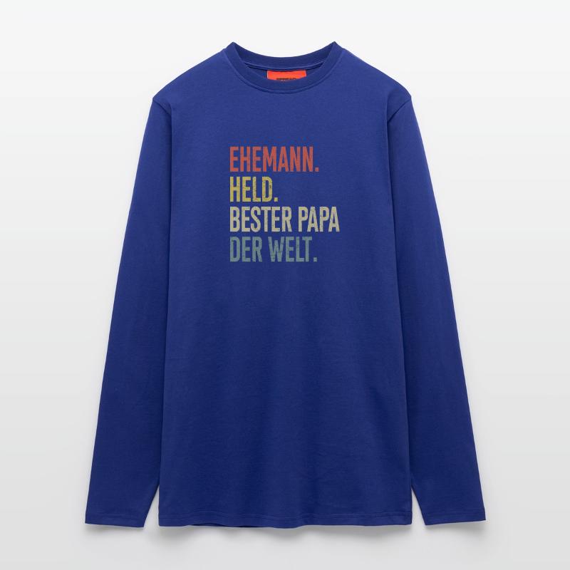 Held Papa Bester Ehemann Langarmshirt - made by SPREAD 