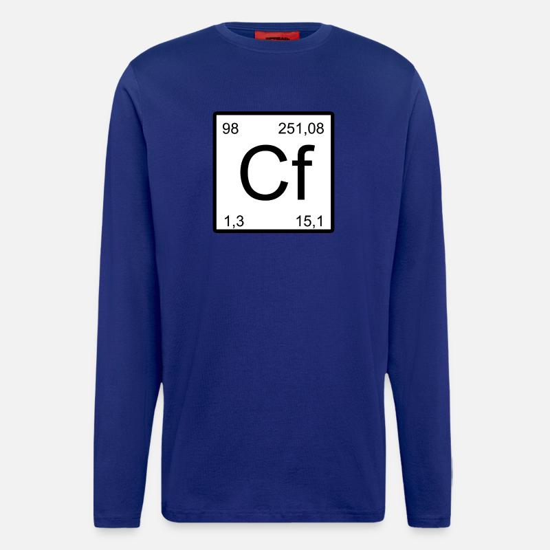 Californium Cf-Element Block Design - Langarmshirt - made by SPREAD  - Iconic Blue