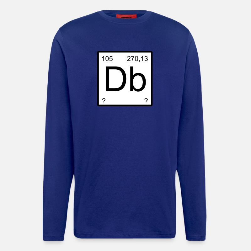 Dubnium Element Typography - Longsleeve - made by SPREAD  - Iconic Blue
