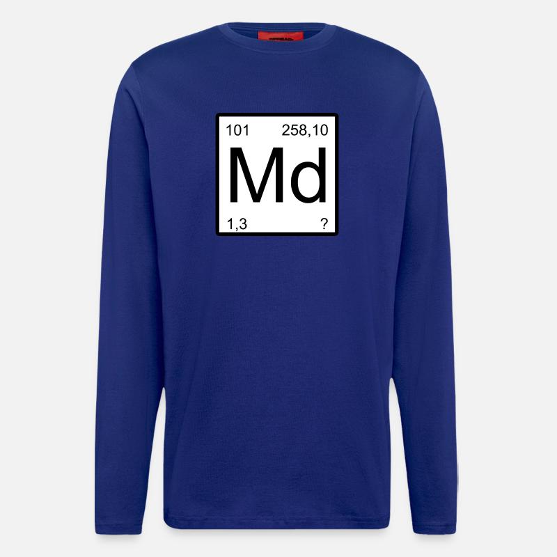 Md Mendelevium Element Monogram - Langarmshirt - made by SPREAD  - Iconic Blue