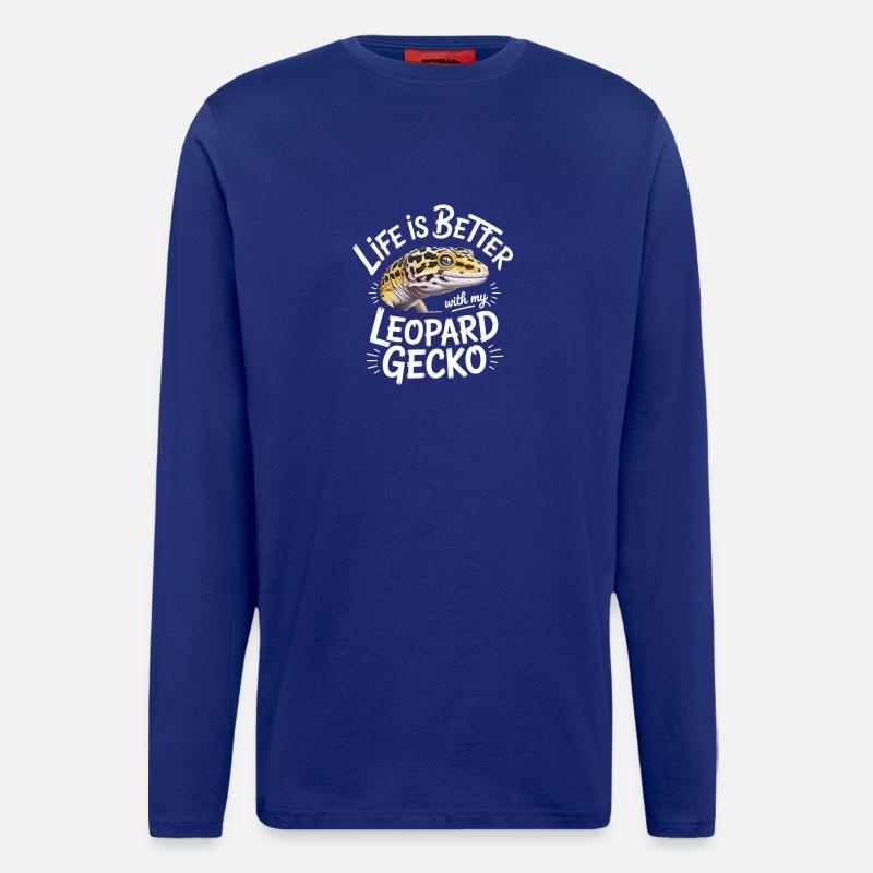 Leopard Gecko Life is Better - Longsleeve - made by SPREAD - Iconic Blue