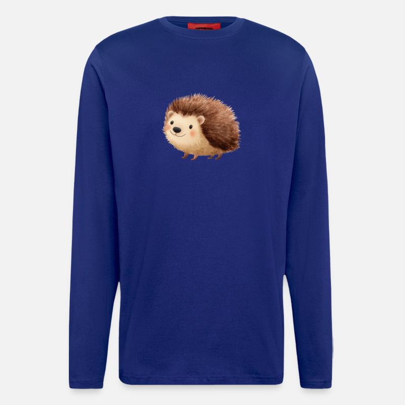 Cute Hedgehog – Childish and Charming Drawing - Longsleeve - made by SPREAD  - Iconic Blue