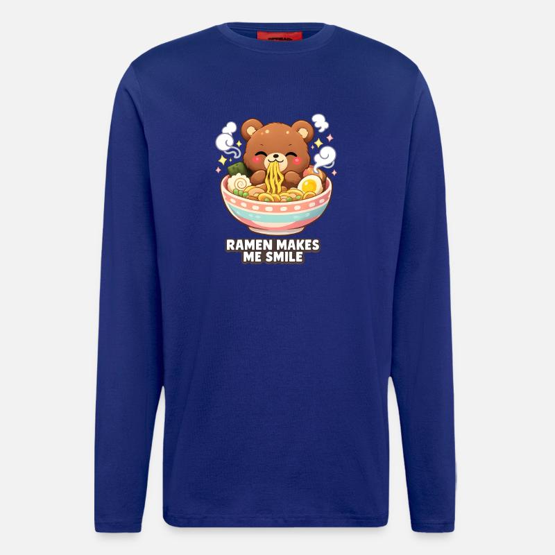 Ramen makes me smile - Langarmshirt - made by SPREAD  - Iconic Blue