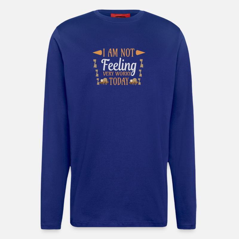 Not feeling workly sloth - Langarmshirt - made by SPREAD  - Iconic Blue