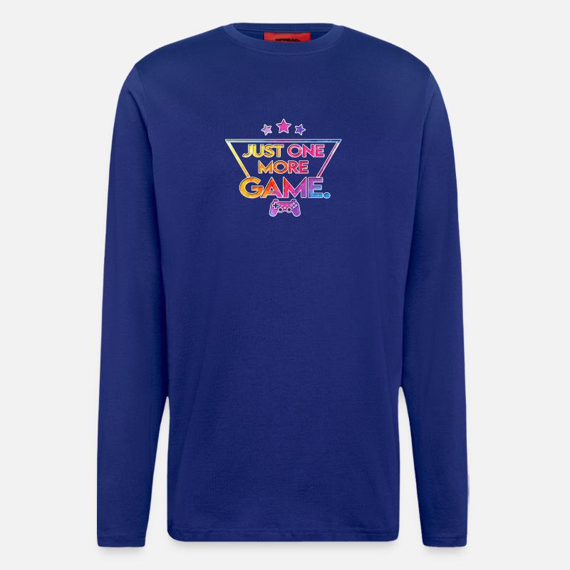 Just_one_more_game_-_cool_style - Langarmshirt - made by SPREAD  - Iconic Blue
