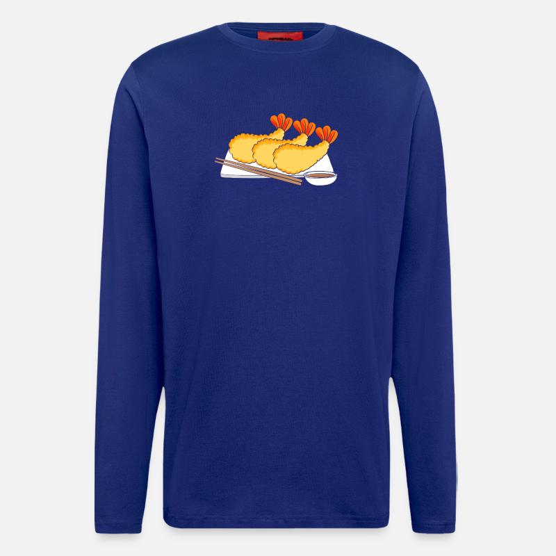 Krabbe Languste Meeresfrüchte Shrimp - Langarmshirt - made by SPREAD  - Iconic Blue