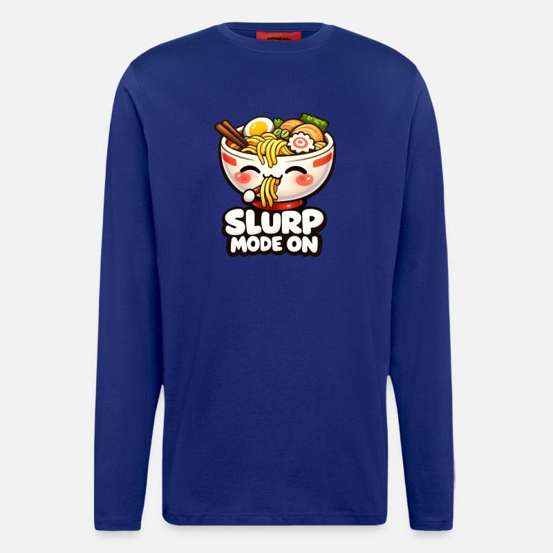 Slurp Mode On Ramen Kawaii - Langarmshirt - made by SPREAD  - Iconic Blue