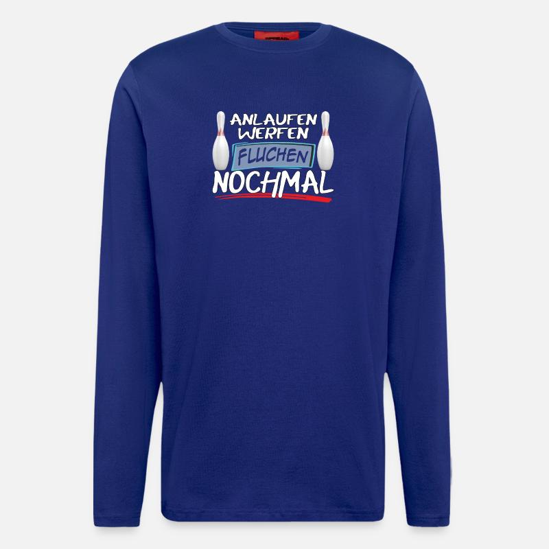 Run-up, throwing, cursing, bowling again - Longsleeve - made by SPREAD - Iconic Blue