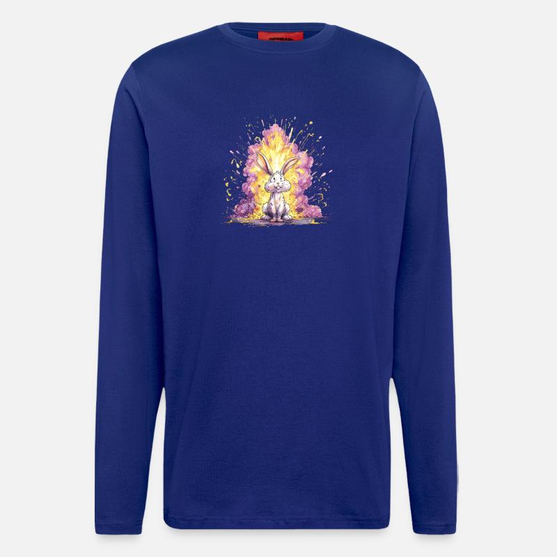 Farbexplosion Hase Illustration - Langarmshirt - made by SPREAD  - Iconic Blue