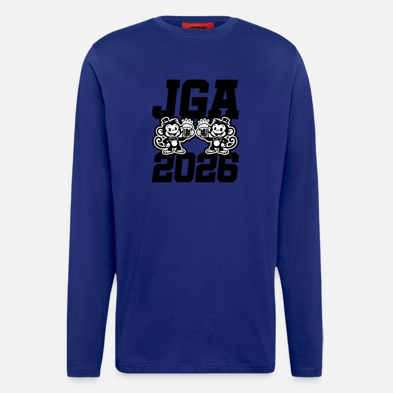 Jga 2026 Junggesellenabschied Affen - Langarmshirt - made by SPREAD - Iconic Blue