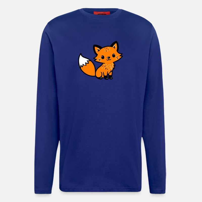 Fuchs Niedlich Comic - Langarmshirt - made by SPREAD  - Iconic Blue