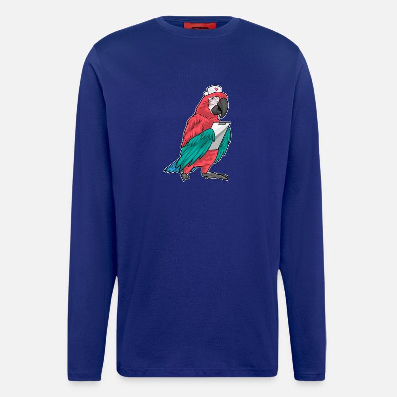 Papagei Krankenschwester Klemmbrett - Langarmshirt - made by SPREAD  - Iconic Blue