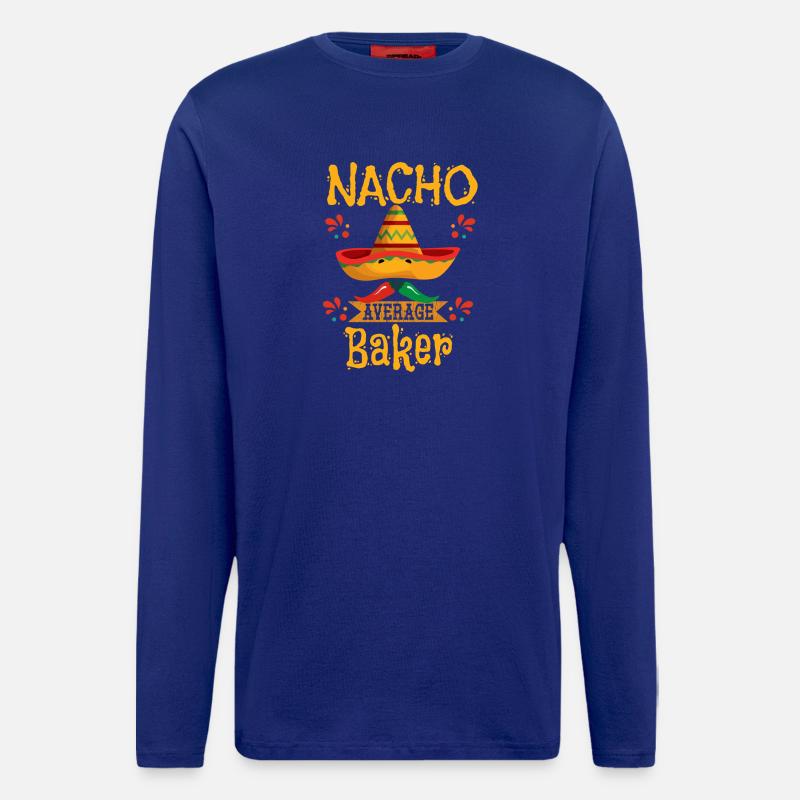 Nacho Durchschnittlicher Bäcker - Langarmshirt - made by SPREAD  - Iconic Blue