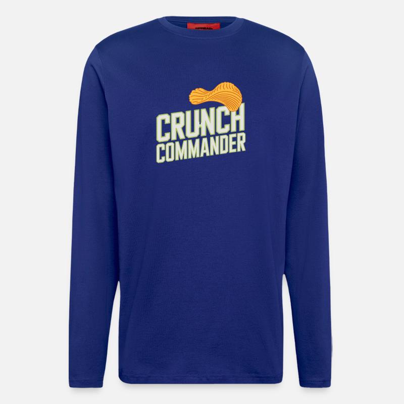  Crunch Commander Knabber Chips Fan Snack - Langarmshirt - made by SPREAD  - Iconic Blue