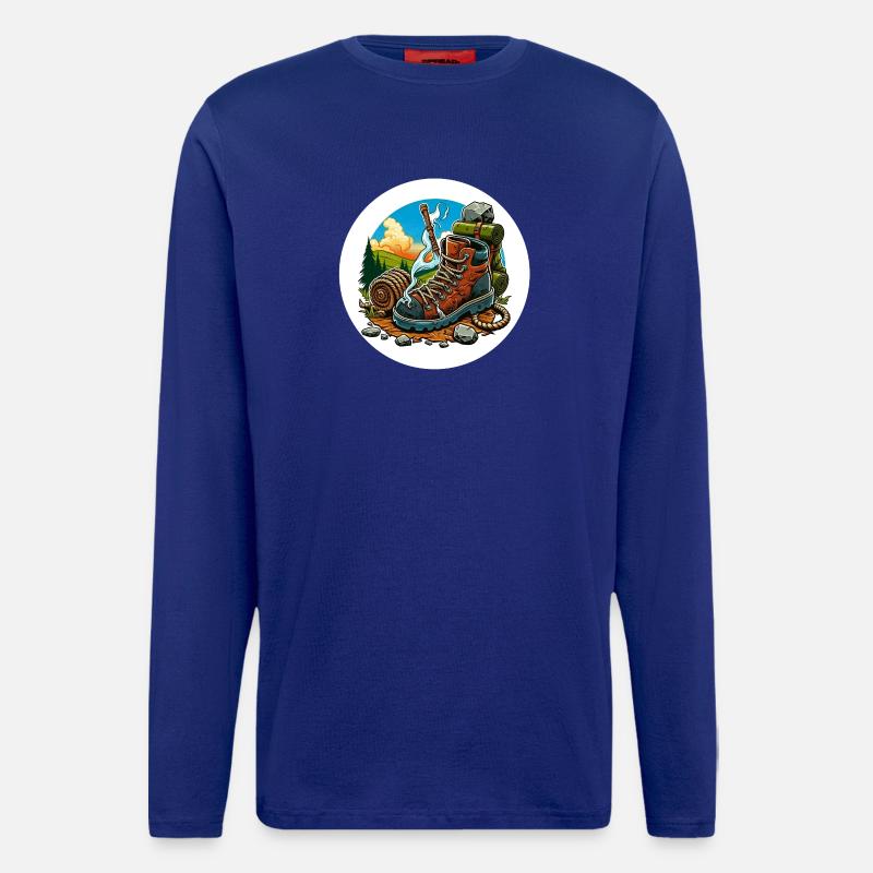 Qualmender Wanderschuh - Langarmshirt - made by SPREAD  - Iconic Blue