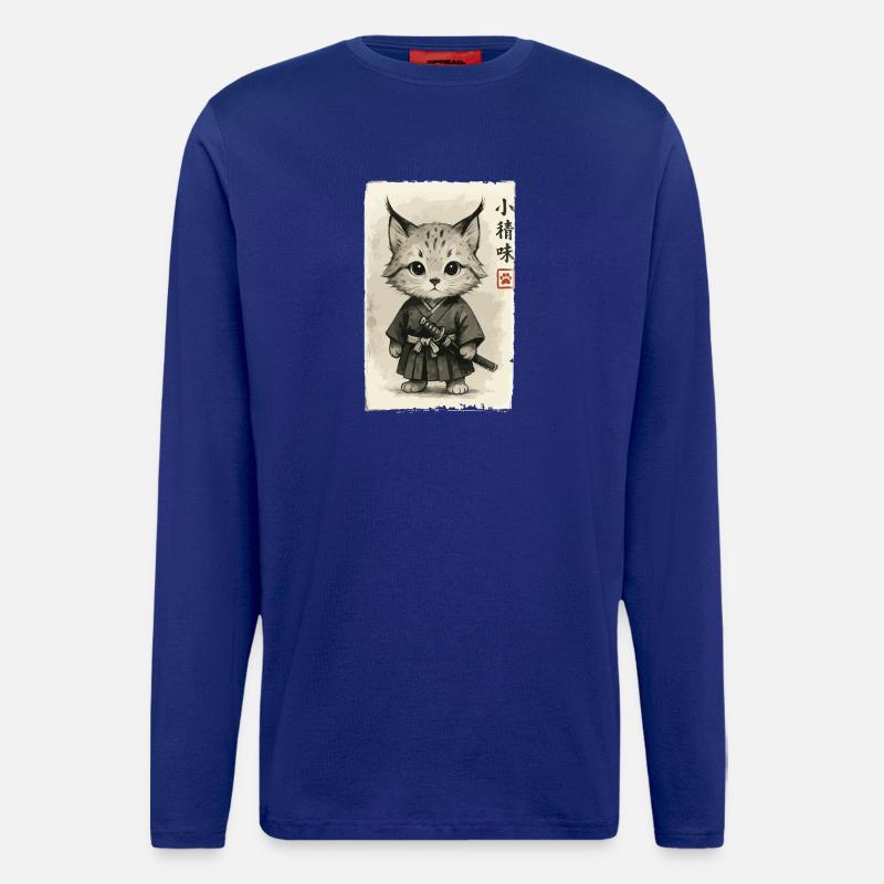 Cats Samurai - Longsleeve - made by SPREAD  - Iconic Blue