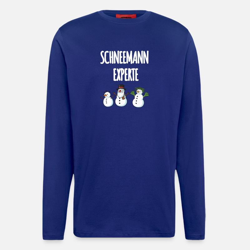 Schneemann Experte - Langarmshirt - made by SPREAD  - Iconic Blue